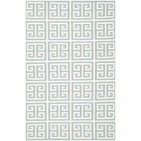 Safavieh 3 X 5 Ft. Small Rectangle Contemporary Dhurries- Blue And Ivory- Flatweave Rug DHU626A-3